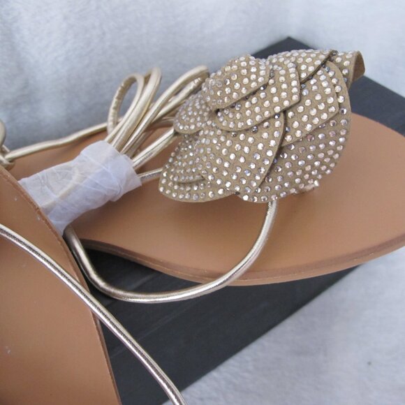 New - PrettyLittleThing Flower Lace Up Sandals - Picture 4 of 9